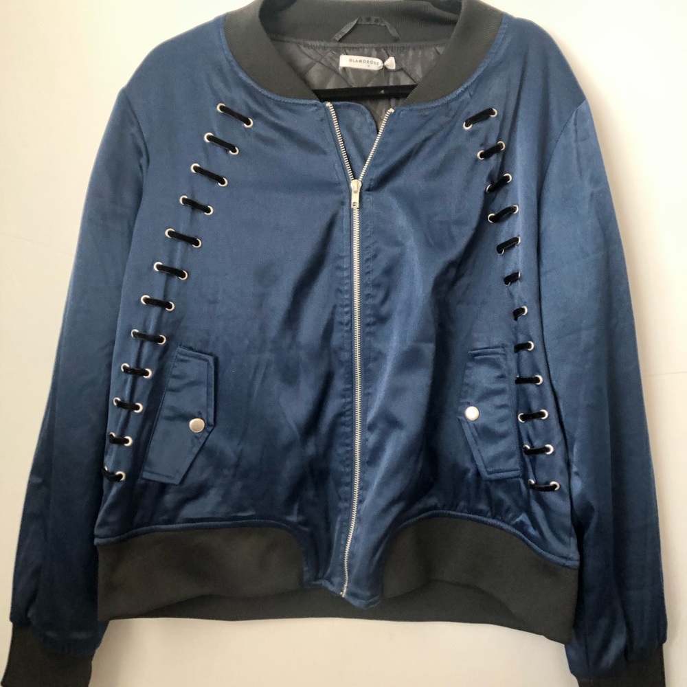 NWT ASOS Navy Bomber Jacket